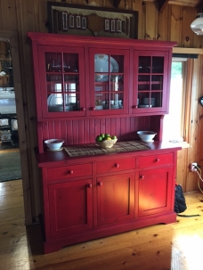 Red Dining Room Hutch